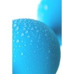 Вагинальные шарики A-toys Plesure Balls со смещённым центром тяжести и верёвочкой - голубые