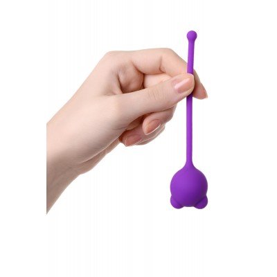 Силиконовый вагинальный шарик A-Toys by TOYFA Tigo с ушками - фиолетовый