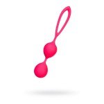 Вагинальные шарики A-toys Plesure Balls Rai со смещённым центром тяжести и петелькой - розовые