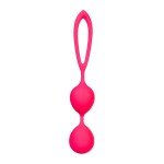 Вагинальные шарики A-toys Pleasure Balls Rai со смещённым центром тяжести и петелькой - розовые