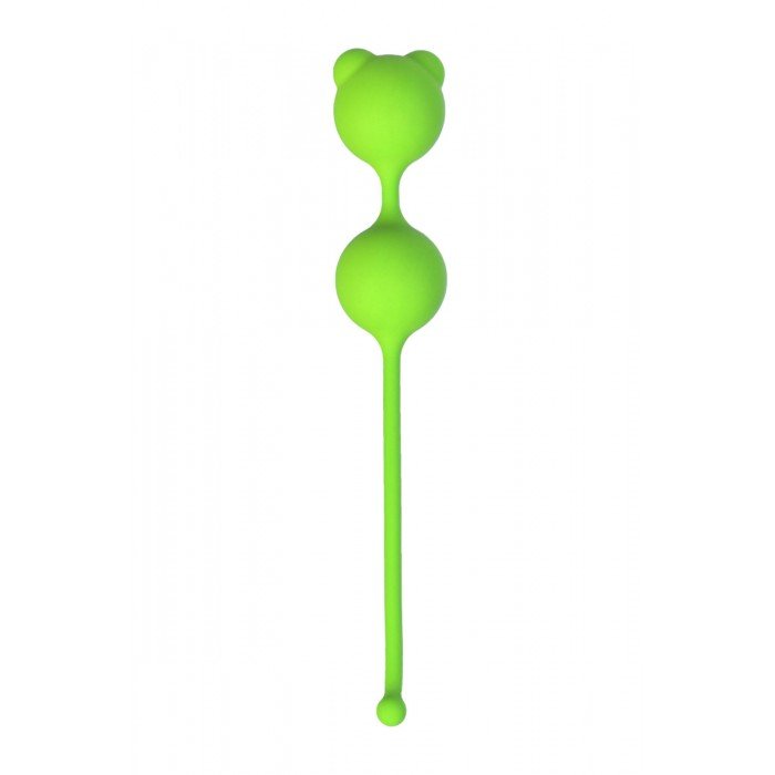 Вагинальные шарики A-Toys Pleasure Balls с ушками - зелёные Вагинальные шарики A-Toys Pleasure Balls с ушками - зелёные