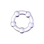 Эластичное эрекционное кольцо A-toys с рельефом - фиолетовое
