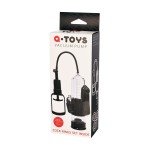 Вакуумная мужская помпа A-toys с вибропулей и эрекционными кольцами - прозрачная - 21,5 см