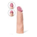 Насадка для увеличения пениса из киберкожи SoftSkin A-Toys Kiger - телесная - 17 см