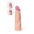Насадка для увеличения пениса из киберкожи SoftSkin A-Toys Kiger - телесная - 17 см