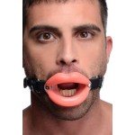Кляп-расширитель в форме пышных губ Sissy Mouth Gag - телесный