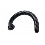 Спиралевидный подвижный анальный стимулятор-змея Hosed 19 Inch Spiral Anal Snake - чёрный - 50 см