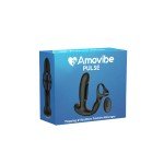 Инновационный масcажер простаты с постукивающим язычком Amovibe Pulse с эрекционными кольцами и пультом ДУ - чёрный - 13 см Инновационный масcажер простаты с постукивающим язычком Amovibe Pulse с эрекционными кольцами и пультом ДУ - чёрный - 13 см