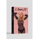 Соблазнительный комбинезон-сетка Plus Size с интимным доступом Amor El Gracia - чёрный Соблазнительный комбинезон-сетка Plus Size с интимным доступом Amor El Gracia - чёрный