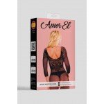 Соблазнительный комбинезон-сетка Plus Size с интимным доступом Amor El Gracia - чёрный Соблазнительный комбинезон-сетка Plus Size с интимным доступом Amor El Gracia - чёрный