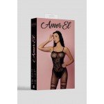 Боди-комбинезон с интимным доступом Amor El Valencia plus size - черный Боди-комбинезон с интимным доступом Amor El Valencia plus size - черный