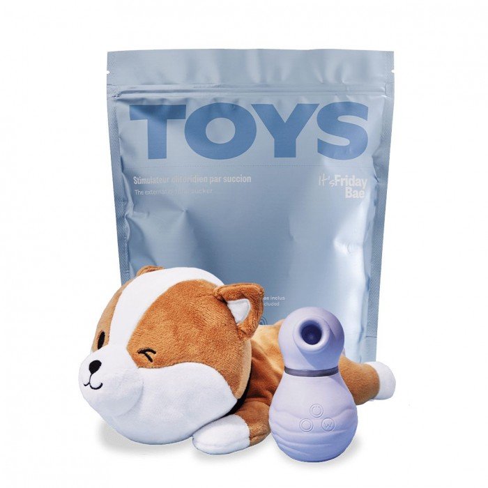 Перезаряжаемый вакуумно-волновой стимулятор клитора с вибрацией Shibae Toys с плюшевым чехлом - сиреневый Перезаряжаемый вакуумно-волновой стимулятор клитора с вибрацией Shibae Toys с плюшевым чехлом - сиреневый