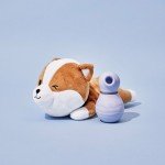 Перезаряжаемый вакуумно-волновой стимулятор клитора с вибрацией Shibae Toys с плюшевым чехлом - сиреневый Перезаряжаемый вакуумно-волновой стимулятор клитора с вибрацией Shibae Toys с плюшевым чехлом - сиреневый