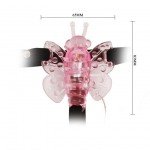 Вибро-бабочка Baile на ремешках-трусиках c проводным пультом управления - розовая