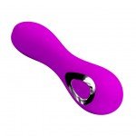 Миниатюрный перезаряжаемый вибратор классической формы Pretty Love Rush - фиолетовый - 14,5 см