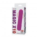 Гладкая вытянутая вибропуля Baile Magic X 10 - розовая - 9 см Гладкая вытянутая вибропуля Baile Magic X 10 - розовая - 9 см