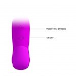 Безремневой силиконовый перезаряжаемый вибрострапон Pretty Love Beau c 30 режимами вибрации - фиолетовый - 20 см