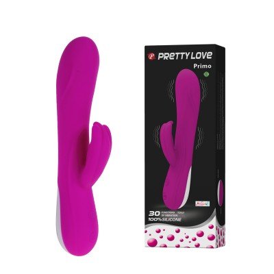 Вибратор со стимулятором клитора Pretty Love Primo с 30 режимами вибрации - фиолетовый - 21 см