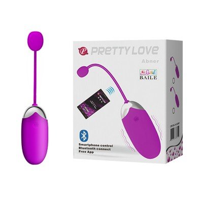 Вибро-яйцо Pretty Love Abner с возможностью управлением со смартфона - фиолетовое