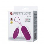 Виброяйцо Pretty Love Arvin с беспроводным пультом ДУ и 12 видами вибрации - фиолетовое