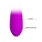 Перезаряжаемый вибратор с гибкой головкой для стимуляции зоны G - Pretty Love Nigel - фиолетовый - 17,3 см