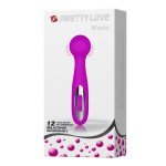 Перезаряжаемый универсальный вибратор Pretty Love Wade с увеличенной головкой и 12 режимами вибрации - фиолетовый - 15 см Перезаряжаемый универсальный вибратор Pretty Love Wade с увеличенной головкой и 12 режимами вибрации - фиолетовый - 15 см