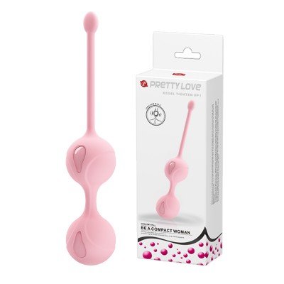 Вагинальные шарики Pretty Love Kegel Tighten Up I cо смещённым центром тяжести - нежно-розовые