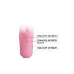Вибратор перезаряжаемый Pretty Love Chris с клиторальным отростком - нежно-розовый - 15,5 см