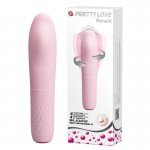 Вибратор ротатор с кончиком-язычком Pretty Love Ronald - розовый - 16 см