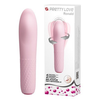 Вибратор ротатор с кончиком-язычком Pretty Love Ronald - розовый - 16 см