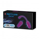 Виброяйцо Pretty Love Shock fun с электростимуляцией и беспроводным пультом - фиолетовое