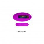 Анальный перезаряжаемый вибратор с поступательными движениями Pretty Love Heather с беспроводным пультом ДУ - фиолетовый - 12 см