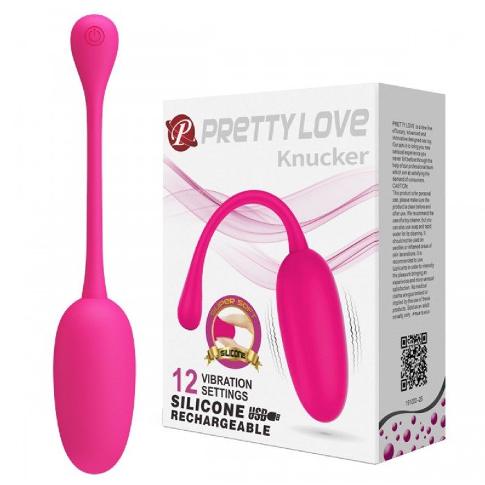 Виброяйцо из супер мягкого силикона Pretty Love Knucker - розовое