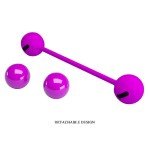 Вагинальные шарики со смещённым центром тяжести Pretty Love Kegel Ball III - фиолетовые Вагинальные шарики со смещённым центром тяжести Pretty Love Kegel Ball III - фиолетовые