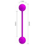 Вагинальные шарики со смещённым центром тяжести Pretty Love Kegel Ball III - фиолетовые Вагинальные шарики со смещённым центром тяжести Pretty Love Kegel Ball III - фиолетовые