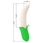 Перезаряжаемый вибратор в виде банана Pretty Love Banana Knight с зелёной кожурой - 19,5 см Перезаряжаемый вибратор в виде банана Pretty Love Banana Knight с зелёной кожурой - 19,5 см