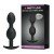 Анальная втулка Pretty Love Silicone Anal Balls со смещённым центором - черная - 12,5 см