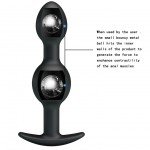 Анальная втулка Pretty Love Silicone Anal Balls со смещённым центором - черная - 12,5 см Анальная втулка Pretty Love Silicone Anal Balls со смещённым центором - черная - 12,5 см