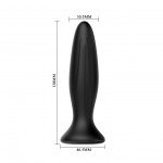 Перезаряжаемая силиконовая анальная вибропробка с мощной вибрацией Mr Play Super Power - чёрная - 12,8 см
