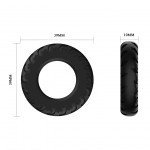 Эрекционное силиконовое кольцо Titan - имитация автомобильной шины - чёрное