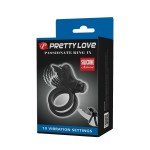 Двойное эрекционное виброкольцо Passionate Ring IX с клиторальной бабочкой - чёрное Двойное эрекционное виброкольцо Passionate Ring IX с клиторальной бабочкой - чёрное
