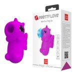 Вакуумный клиторальный мини-стимулятор на палец Pretty Love Magic Unicorn - фиолетовый - 7,5 см