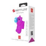 Вакуумный клиторальный мини-стимулятор на палец Pretty Love Magic Unicorn - фиолетовый - 7,5 см