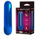 Мощная компактная перезаряжаемая вибропуля Pretty Love Kiwi с 10 режимами вибрации - синяя Мощная компактная перезаряжаемая вибропуля Pretty Love Kiwi с 10 режимами вибрации - синяя