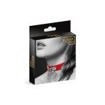 Узкий ошейник (чокер) с кольцом COLLIER FETISH ROUGE - красный Узкий ошейник (чокер) с кольцом COLLIER FETISH ROUGE - красный