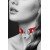 Узкий ошейник (чокер) с замком в форме сердца COLLIER PENDENTIF COEUR ROUGE - красный
