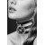 Тройной широкий чокер CHOKER FETISH NOIR с большим кольцом - чёрный