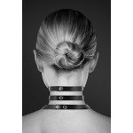 Тройной широкий чокер CHOKER FETISH NOIR с большим кольцом - чёрный Тройной широкий чокер CHOKER FETISH NOIR с большим кольцом - чёрный
