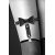 Подвязка c бантиком GARTER WITH BOW с фиксацией на чулке - черная
