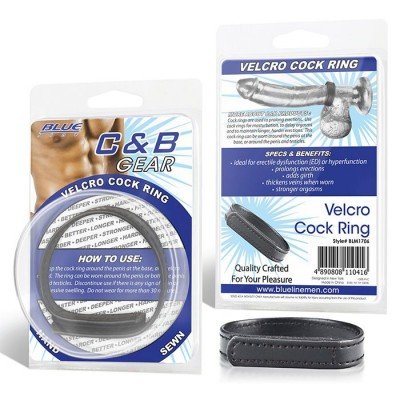 Кольцо на пенис на липучке VELCRO COCK RING - чёрное
